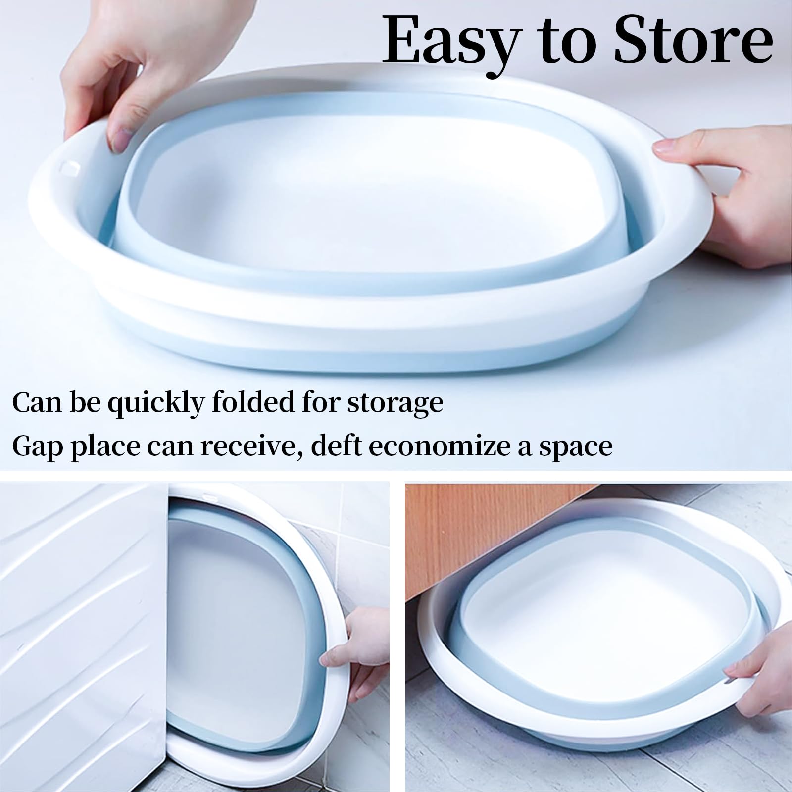 Kinwodon Square Collapsible Washing up Bowl - Image 4