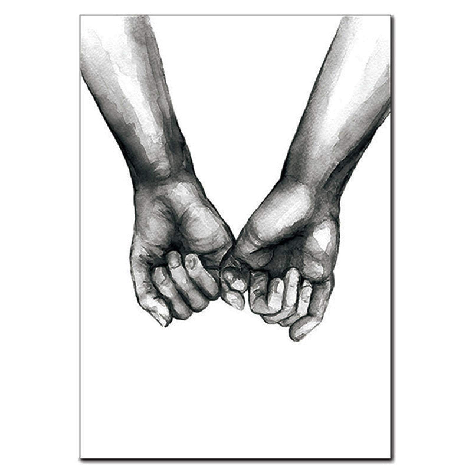 Carteles e impresiones tomados de la mano Lienzo de sala de estar Pintura de pared Imágenes artísticas para hermosos lienzos Decorativos de pared 30x40cm (12x16in) x3 Marco interior