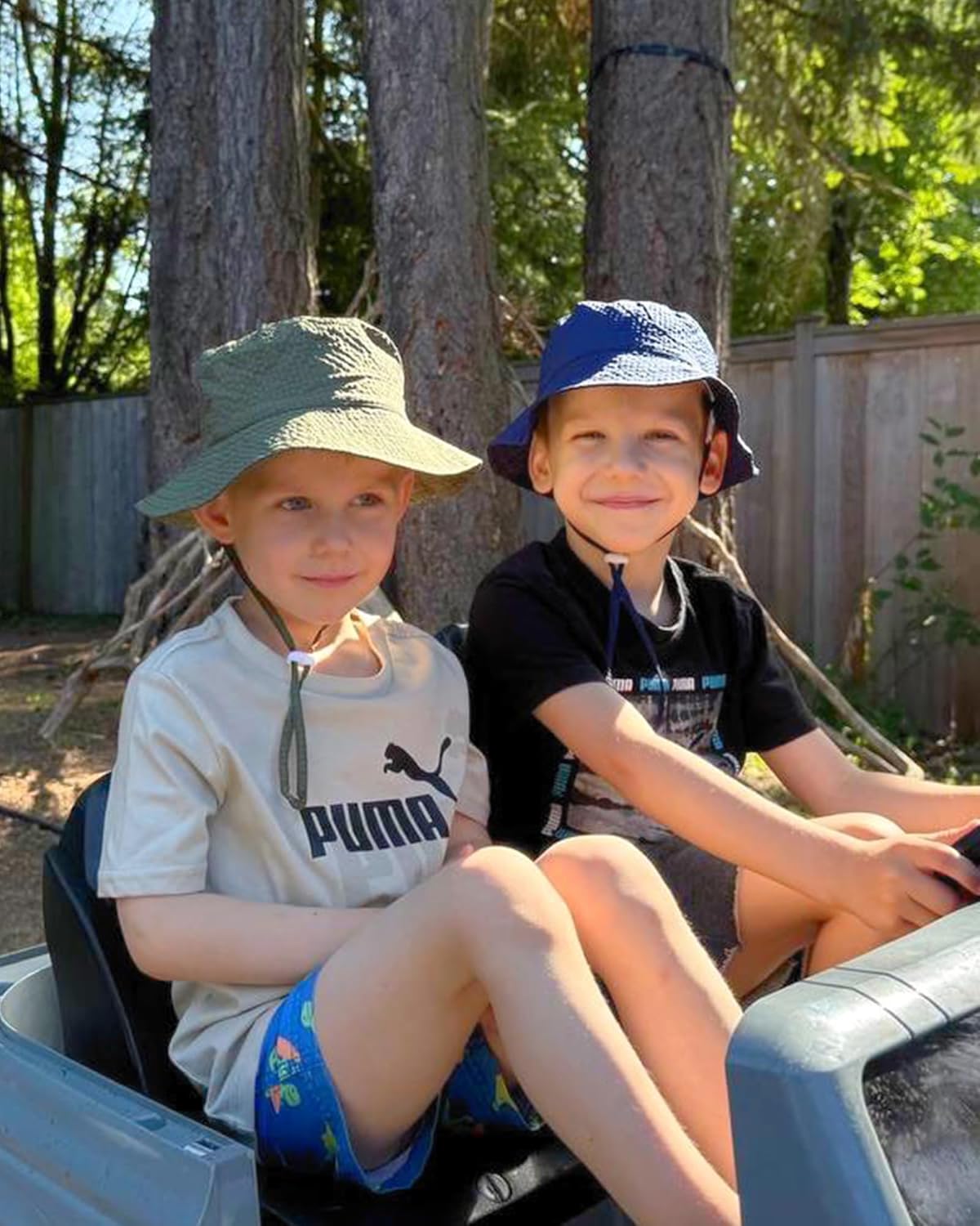 HONGTEYA Baby Sun Hat Toddler Boy Bucket Hat Kids Summer Beach Hat Wide Brim Sun Protection - Image 7