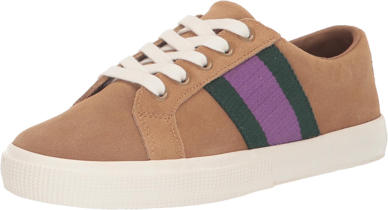 Lauren Ralph Lauren Women's Janson II Sneakers Low Top Lace, Brown, 6