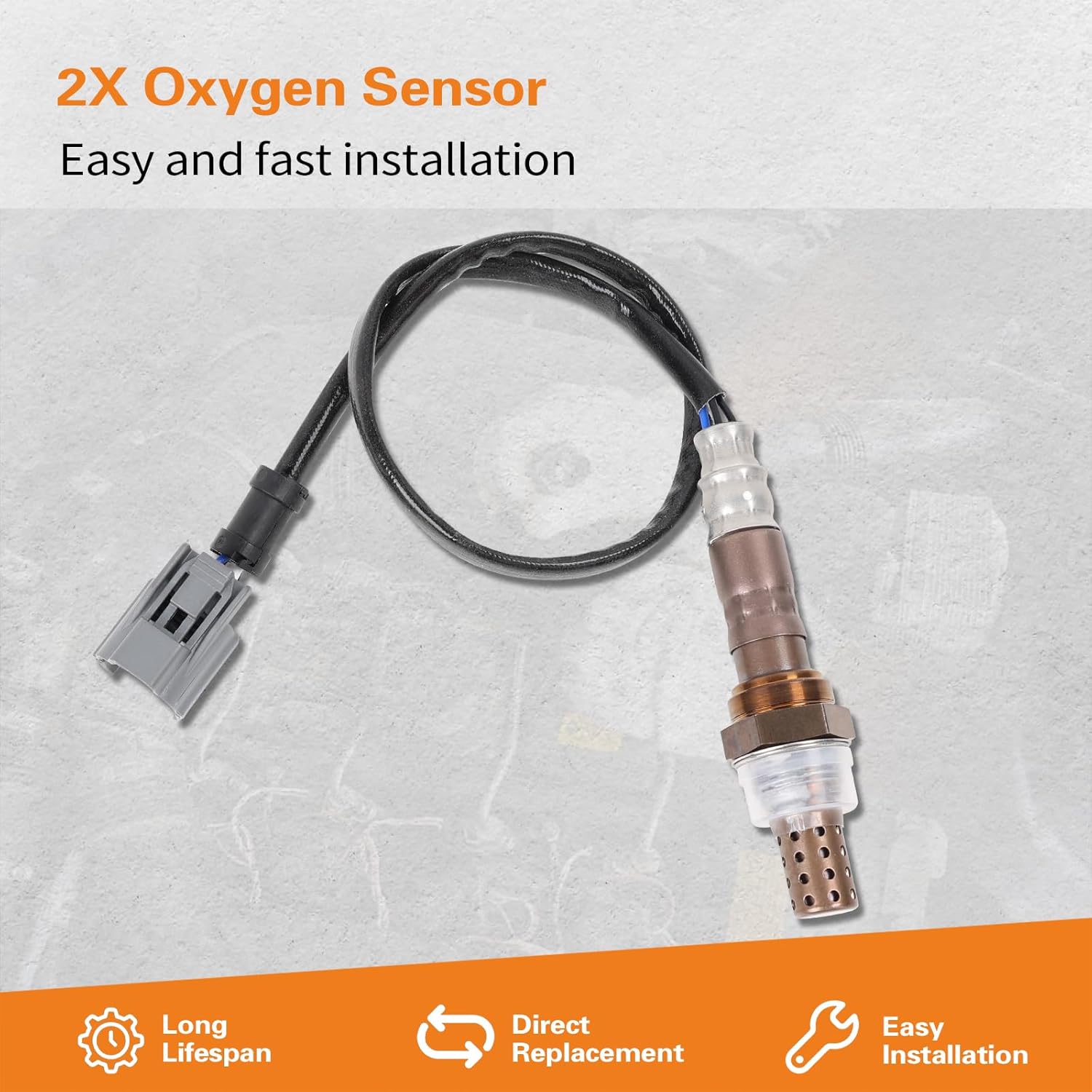 2Pcs Upstream and Downstream Oxygen O2 Sensor for 2005-2006 CRV CR-V L4-2.4L OE#250-241123, 250241123, 250-54046, 25054046