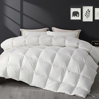 SAPHREAS Down Duvet All Year Round for Allergy Sufferers Cotton Fabric with Down and Feathers Filling Oeko-Tex RDS Certified for Animal Welfare White Duvet 155 x 220 cm