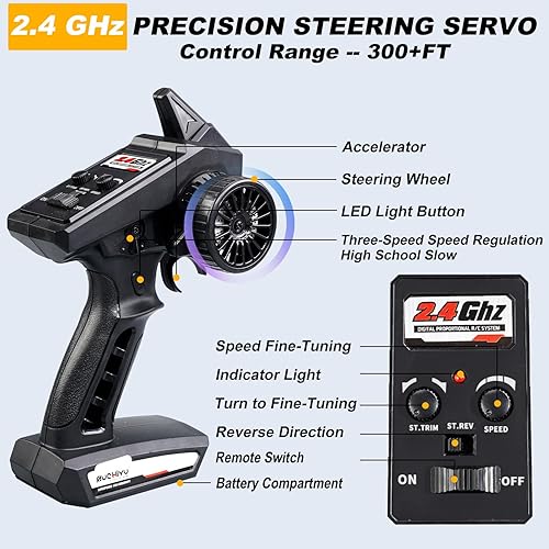 Miniatura 5 de Coche a control remoto todo terreno a escala 116 para adultos, 40+KMH, camión de control remoto todoterreno 4WD de alta velocidad con 2 baterías