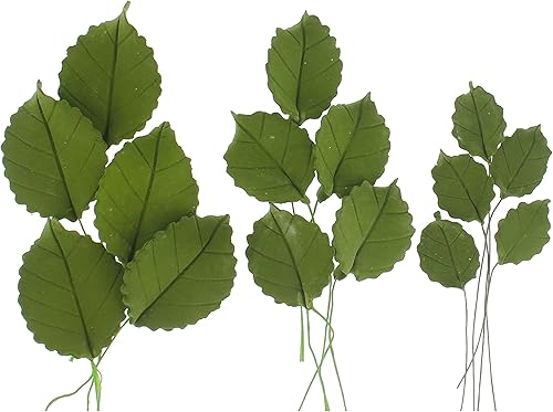 Global Sugar Art Flor de pastel de azúcar verde oscuro, 3 tamaños, 120 unidades por el chef Alan Tetreault