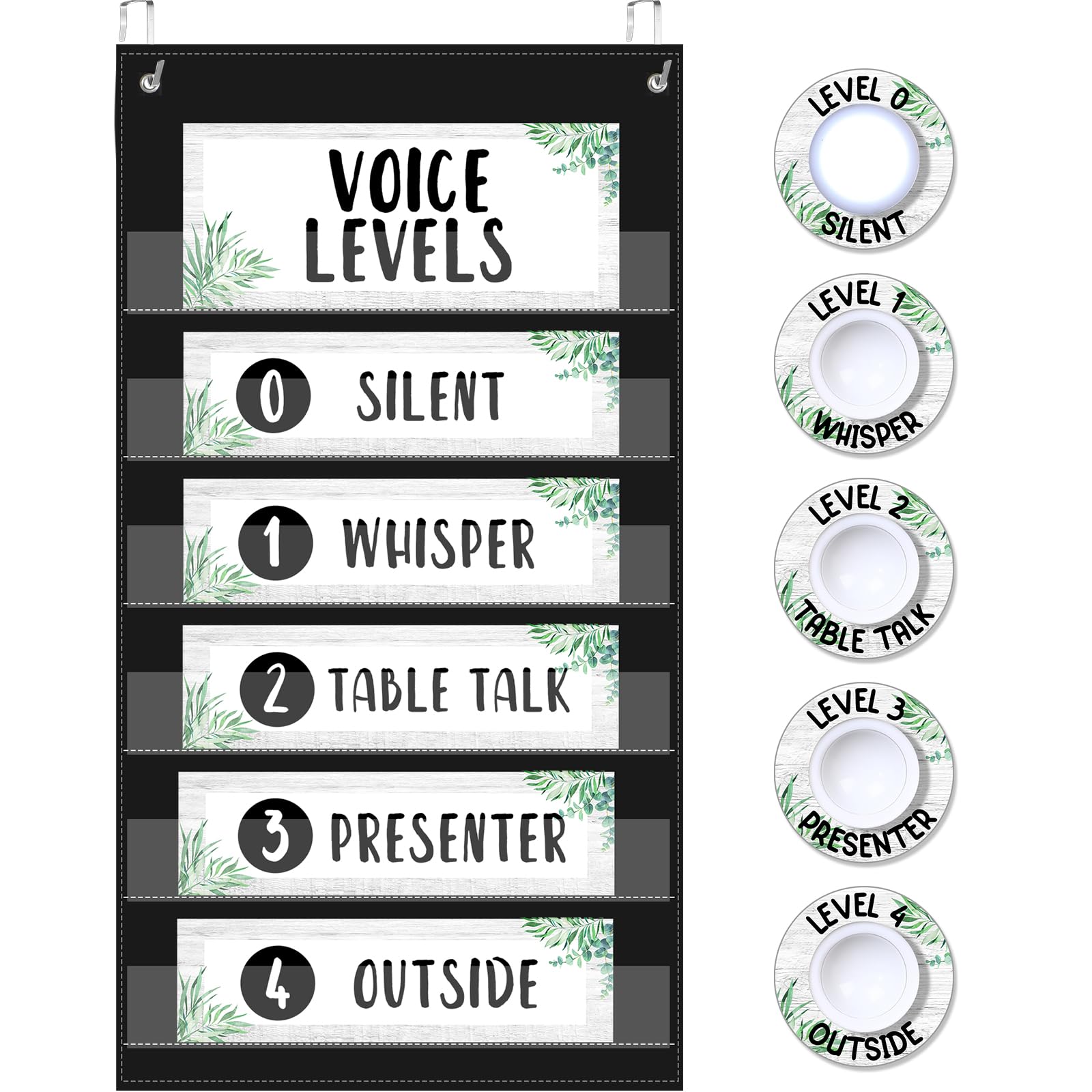 Photo 1 of Funrous Classroom Voice Level Pocket Chart