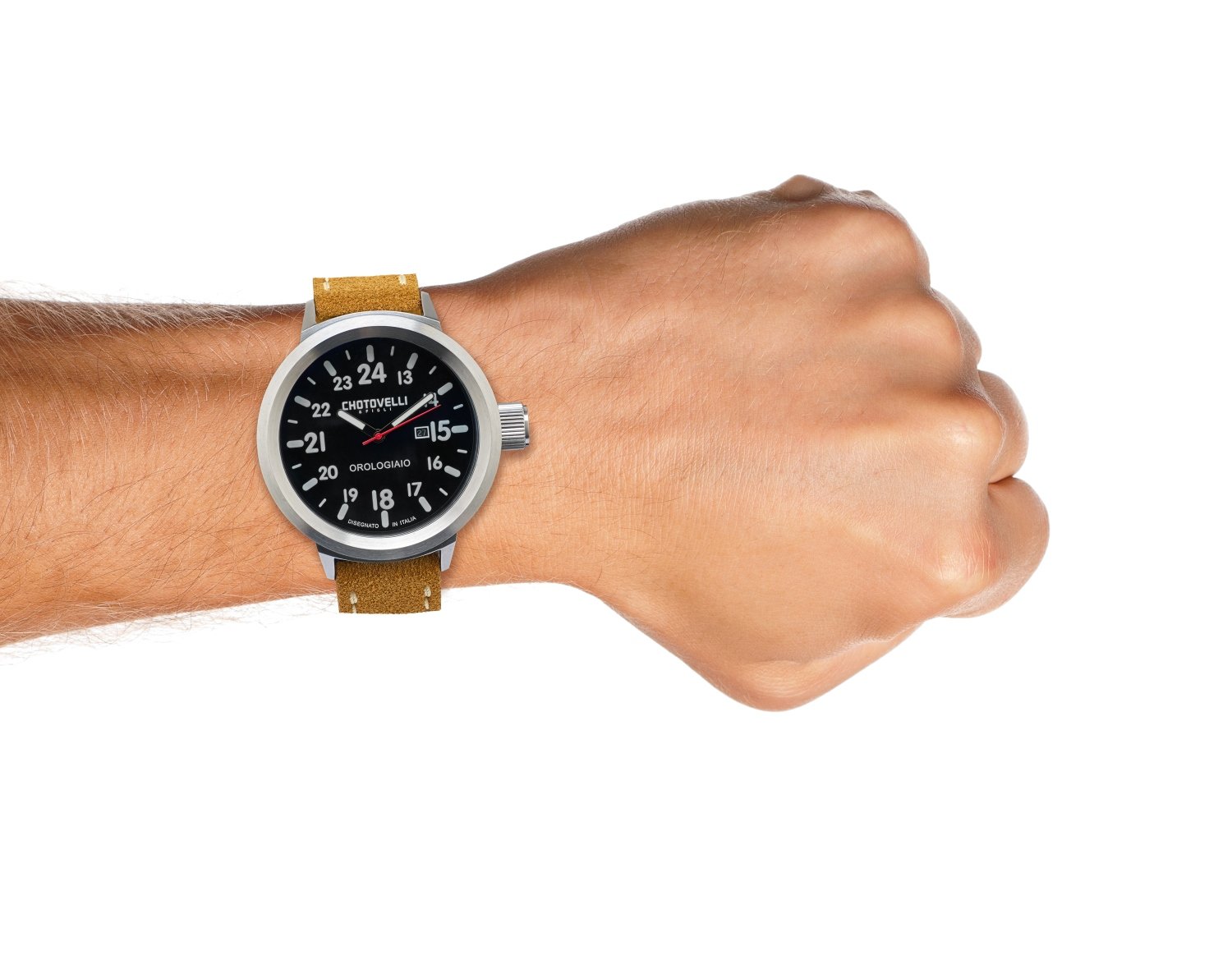 chotovelli Grande Pilota, Orologio da polso, Impermeabile, cinturino in pelle