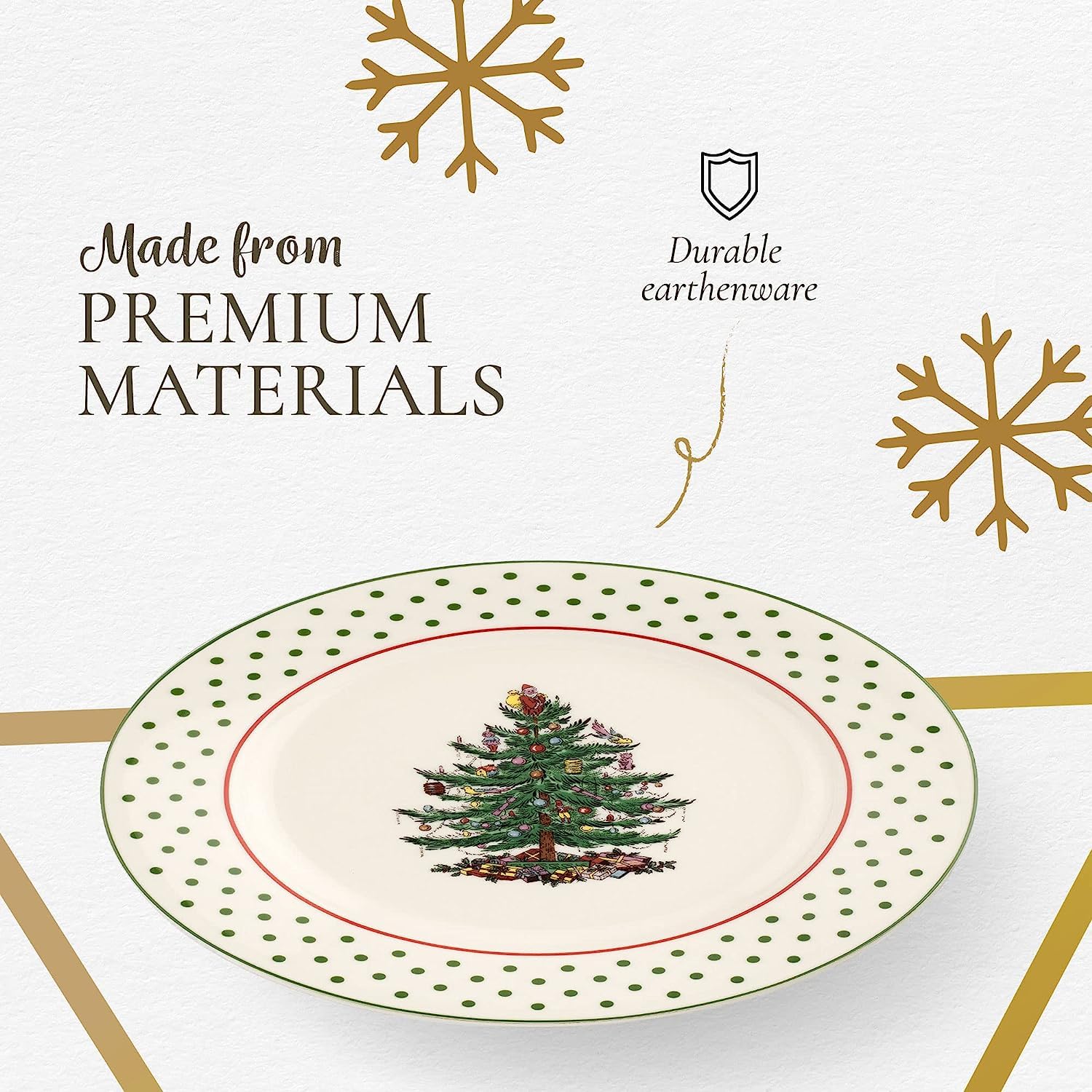 Spode クリスマスプレート　4枚セット Amazon.com | Spode Christmas Tree Scalloped Dinner Plate