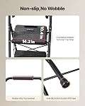 VEVOR Échelle à 4 marches, escabeau pliant avec large marche anti-dérapante, plateau à outils, poignée confortable, capacité de 600 lbs, échelle en acier portable, multi-usages pour cuisine, maison, foyer et bureau, noir
