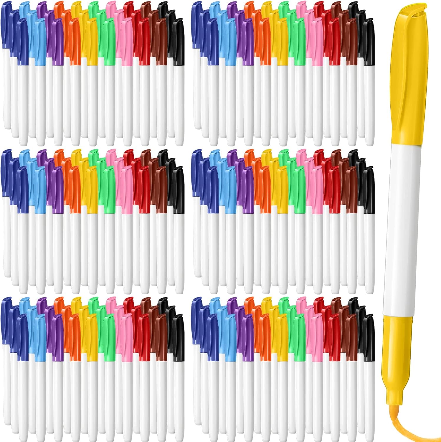 200 Pack Fine Tip Dry Erase Markers 10 Colors Bulk Low Odor Assorted Colors Fine