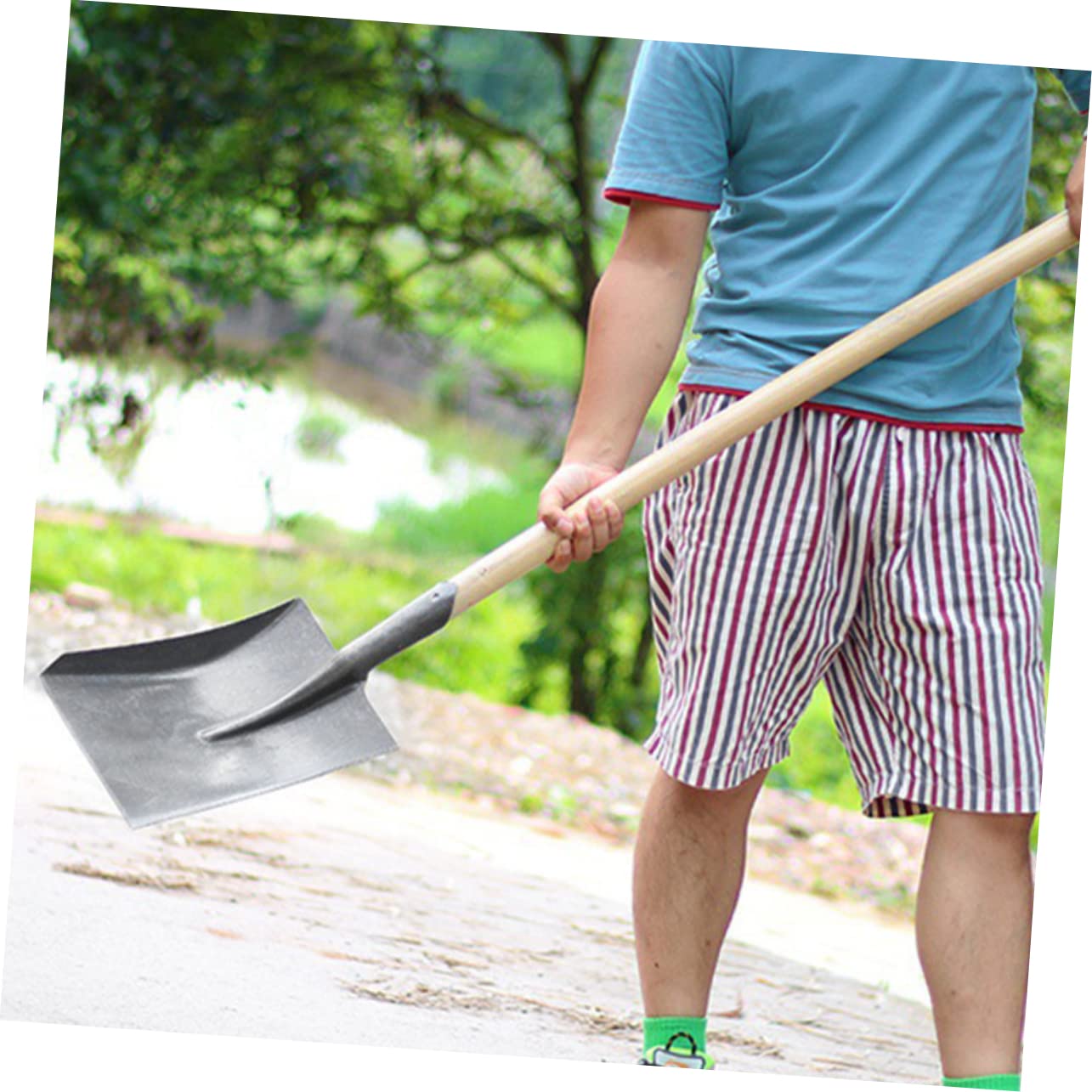Gartenspaten aus Stahl für Gartenarbeit und Pflanzarbeiten