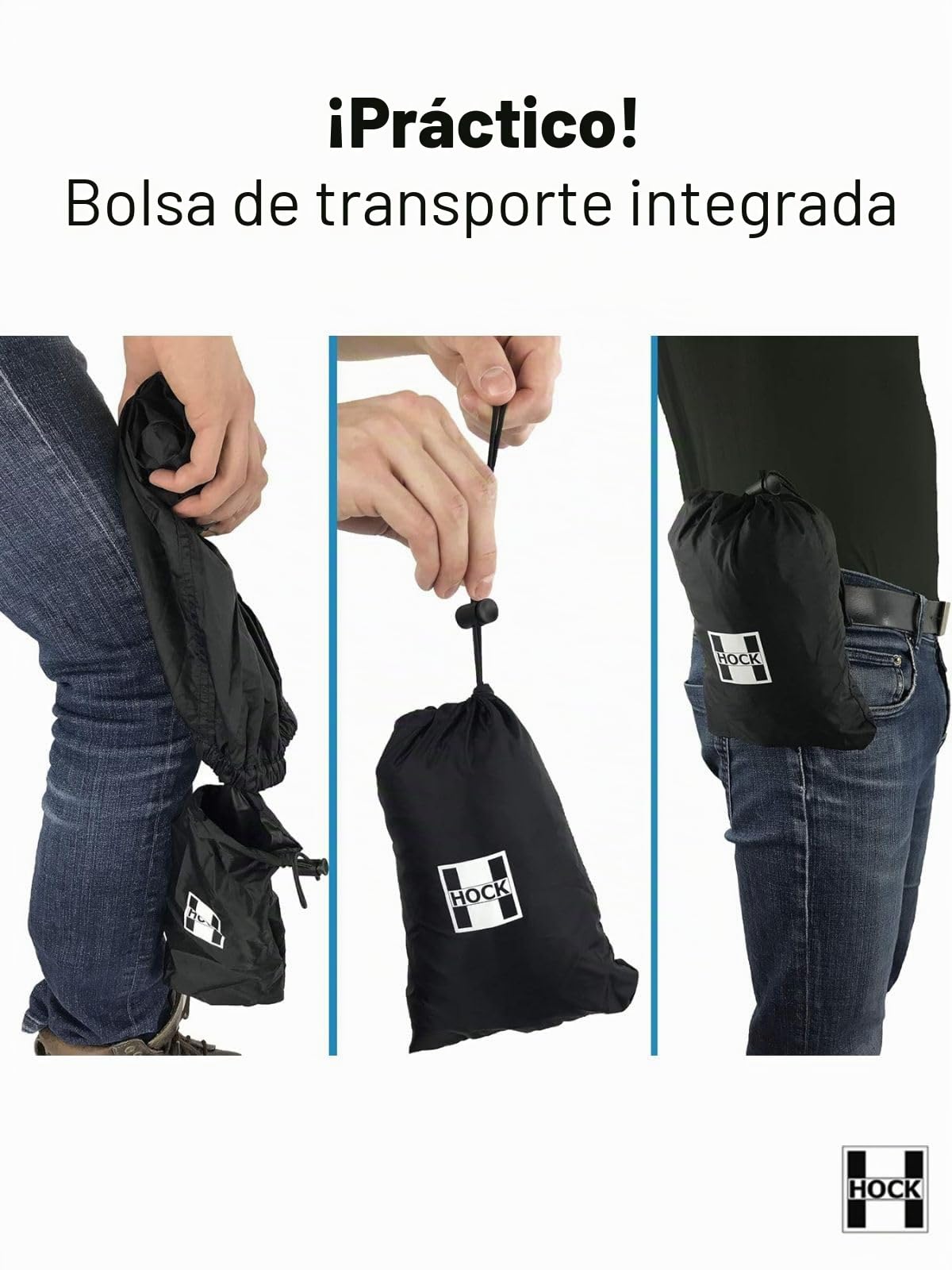 Pantalones de lluvia unisex de HOCK para una entrada cómoda - Con cremallera de 2 vías y transpirable - Extremadamente resistentes al agua