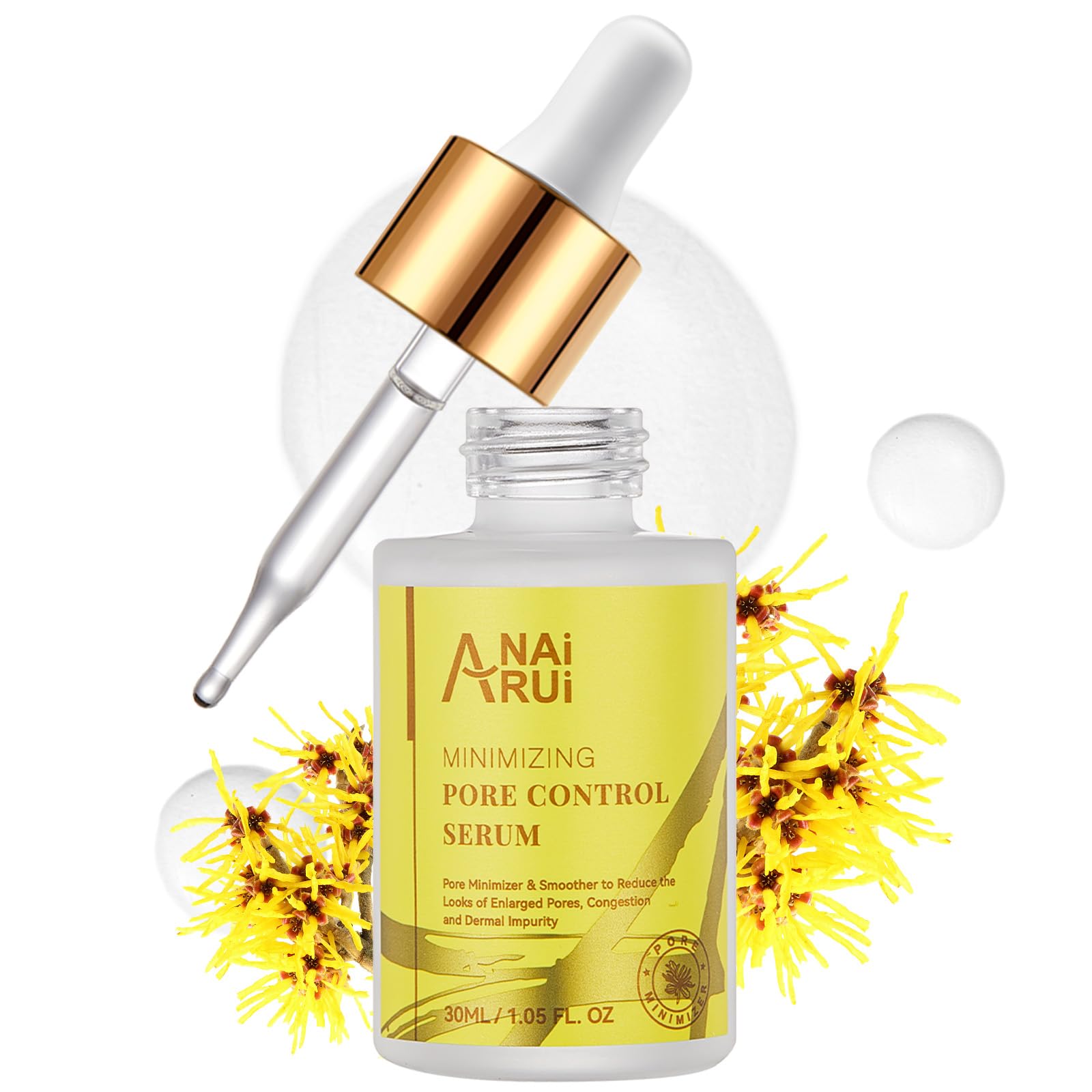 ANAI RUI Witch Hazel Pore Minimizer Serum – Oil Control Face Serum with Niacinamide for Oily Skin, 30ml