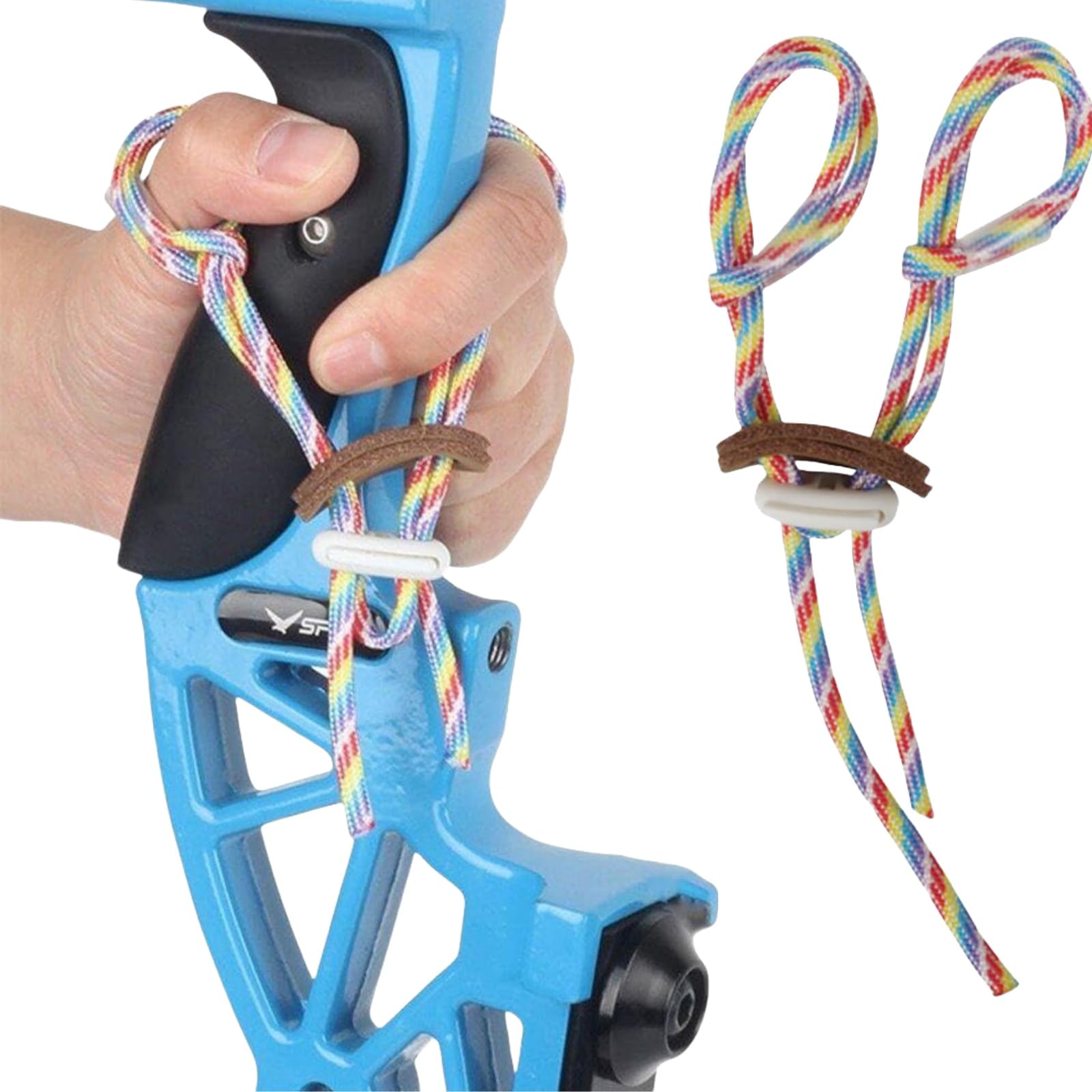 Sangle de Tir à l'arc,Tir à l'arc Doigt Sling,Tir Arc Finger Sling,Dragonne Doigts tir à l'arc,Sangle Réglable Raite à Main,Réglable Corde d'arc Tir à l'arc de Doigt d'arc Classique