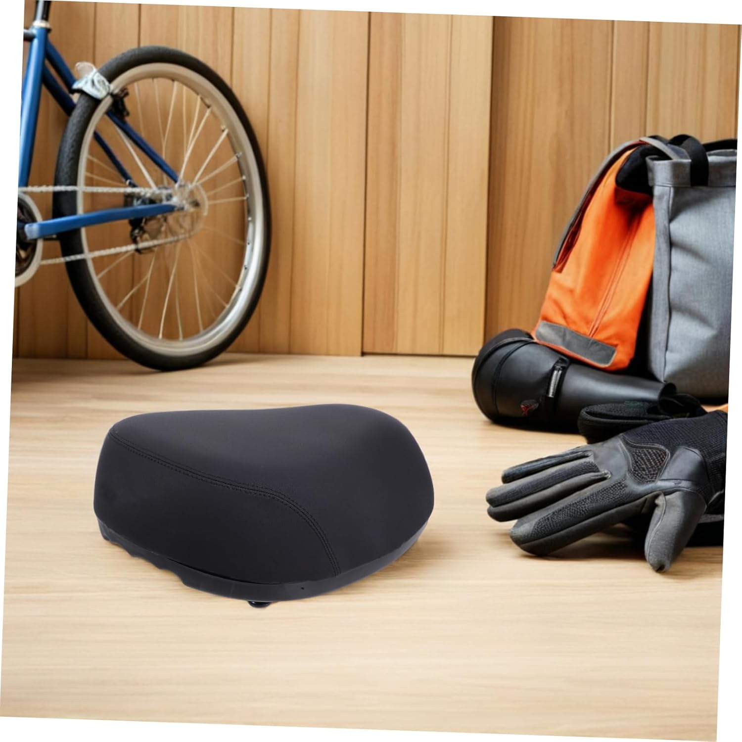Toyvian Extra Thick Cycling Seat Cushion with Spring Absorption Comfortable Electric Bike for Road Mountain Racing Bikes