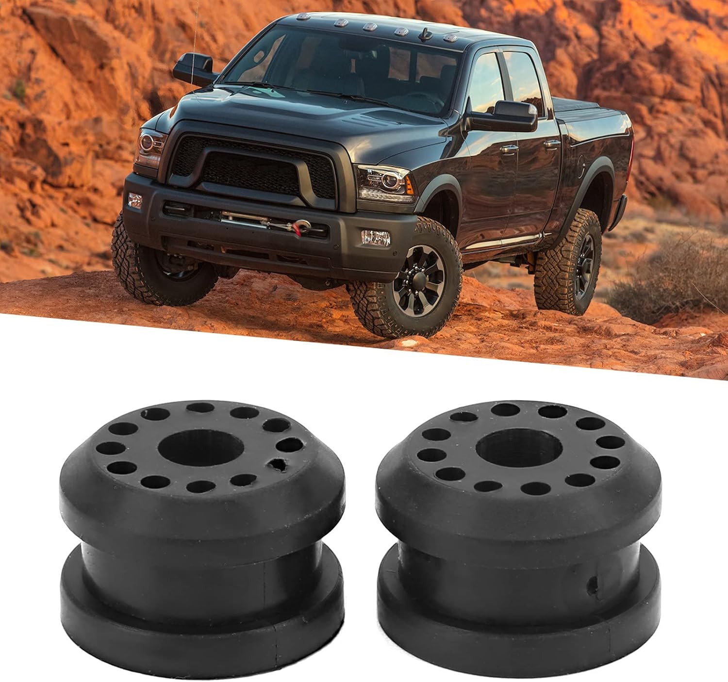 Shifter Linkage Bushings, Qiilu Shifter Linkage Bushing, 2pcs Transfer Case Shifter Linkage Bushing Grommet Replacement for RAM 1500 2500 3500 4X4