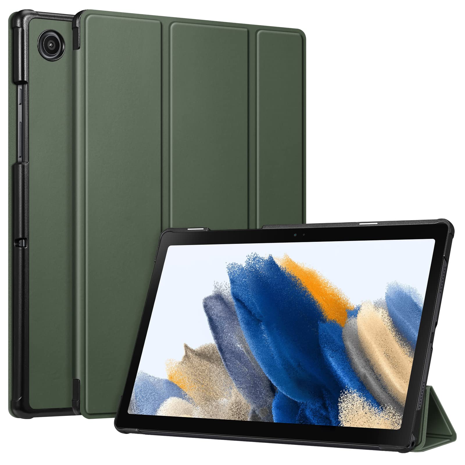Fintie Hülle für Samsung Galaxy Tab A8 10.5 2021 - Ultra Schlank Kunstleder Schutzhülle Cover mit Auto Schlaf/Wach Funktion für Tab A8 10.5 Zoll SM-X200/X205/X207 Tablet, Alpingrün