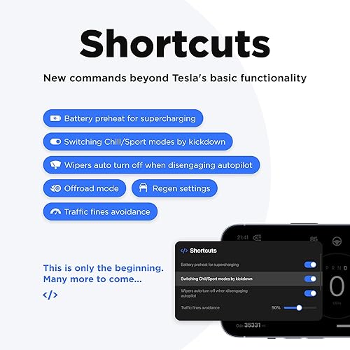 Miniatura 4 de v2 Clúster de instrumentos móviles con accesos directos para Tesla Model 3 ('21+)  Y (todos) (con un cargador inalámbrico)