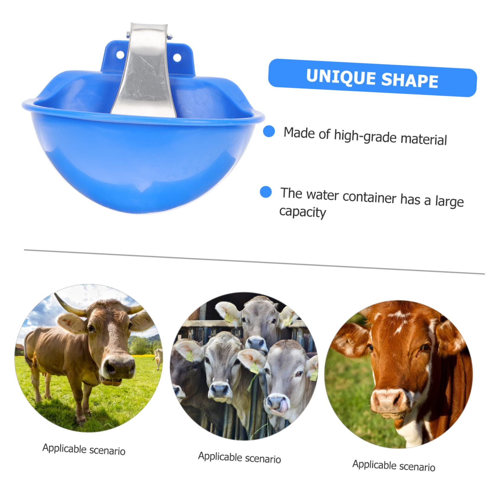 Bebedero Automático para Vacas y Ovejas, Acero Inoxidable, Azul