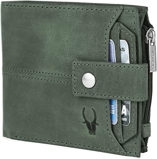 WildHorn Leather RFID Protected Leather Wallet Men, Green Hunter Price In India