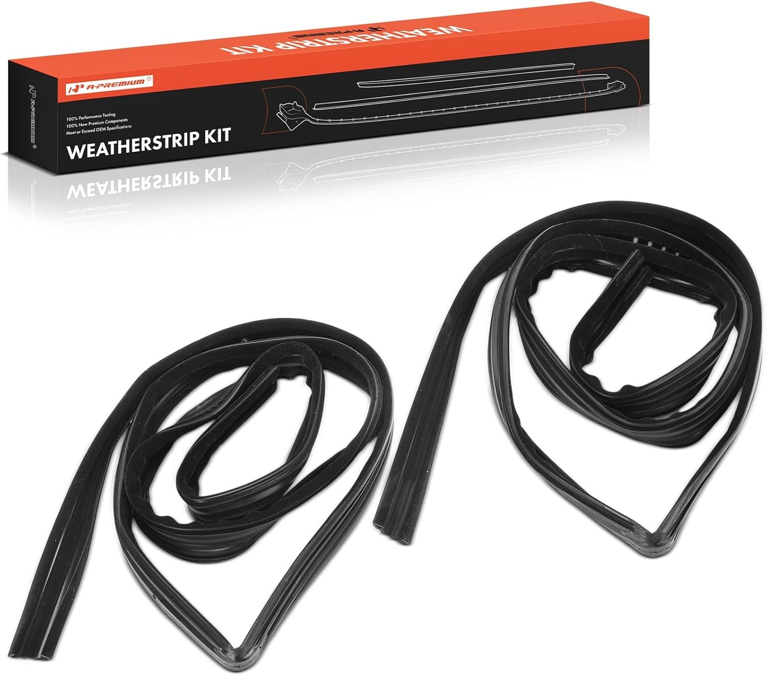 A-Premium 2PCS Front Car Door Weather Stripping Seal Strips Compatible with Chevrolet Blazer 1973-1974/1987-1991, C10 C20 C30 K10 1975-1986, C10 C20 C30 K10 Pickup 1973-1974, Driver and Passenger Side