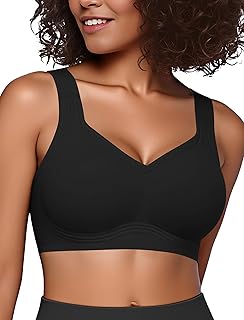Minimizer Bras for Women No Underwire Wireless Supportive Full Coverage Wide Straps Seamless Tshirt Bra