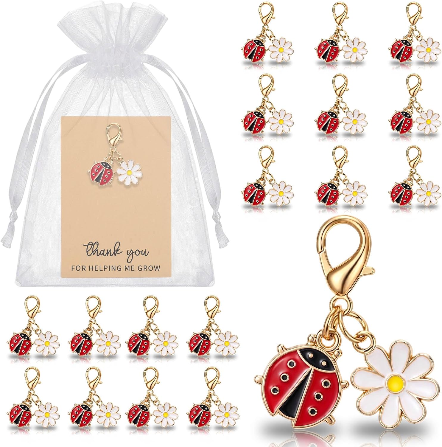 18 Ladybug Keychain Ladybug Party Favors