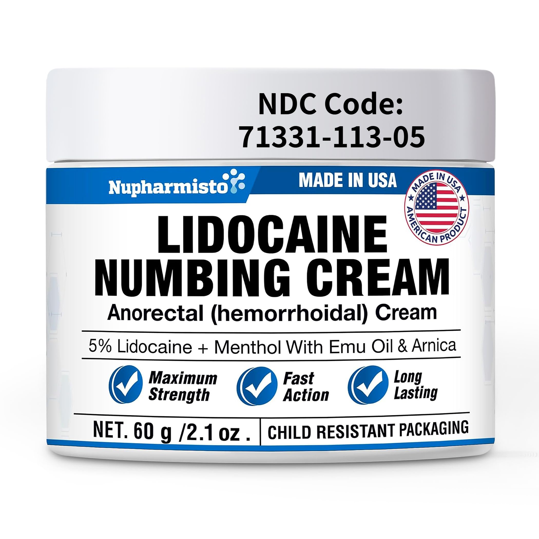 Nupharmisto 5% Lidocaine Numbing Cream Maximum Strength: Long Lasting Numbing Cream with Emu Oil and Arnica relieves discomfort Caused by Hemorrhoids 80 g / 2.82 oz — Amazon image 10