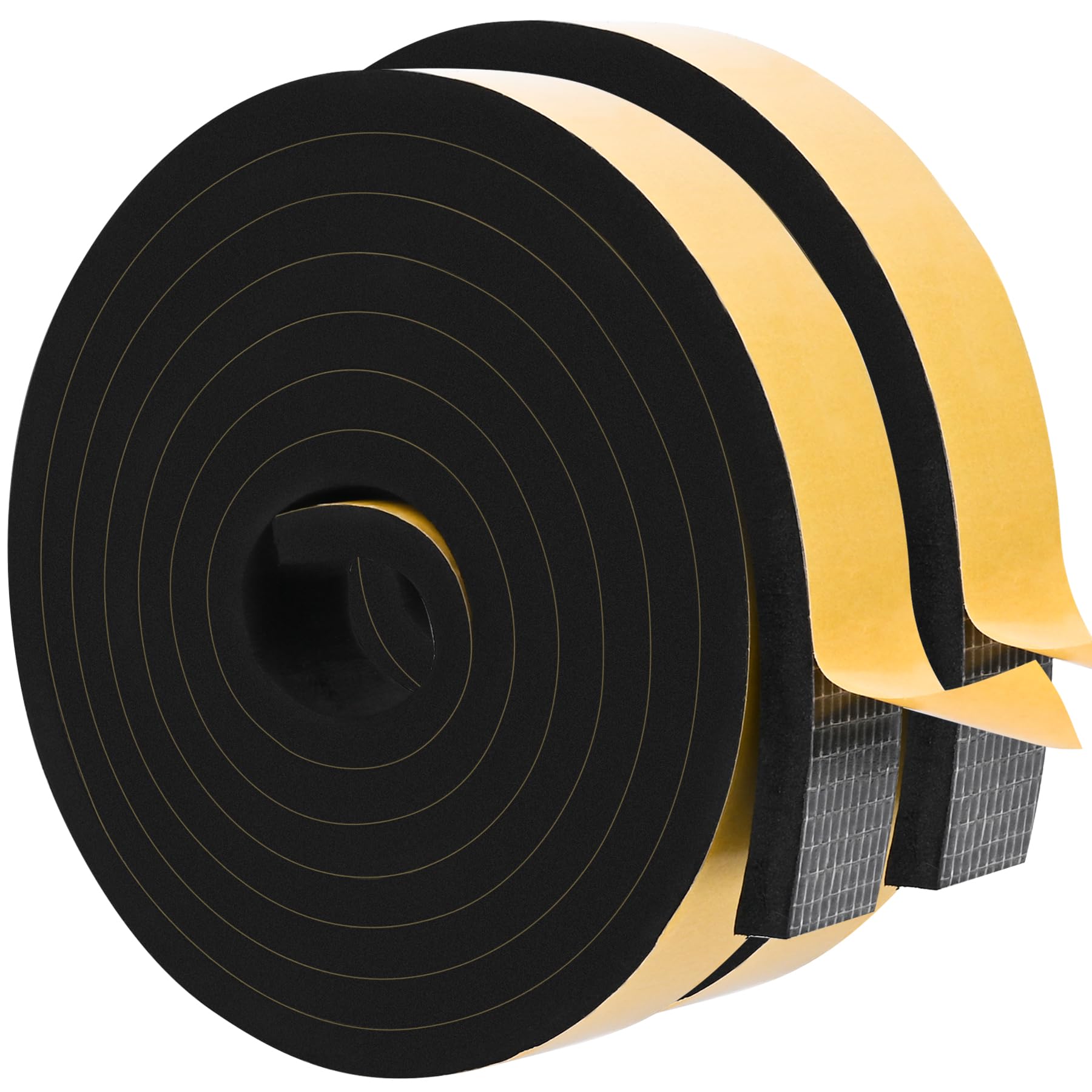 Self-Adhesive Rubber Weather Stripping - 10ft Black Strip For Soundproofing & Draft Protection