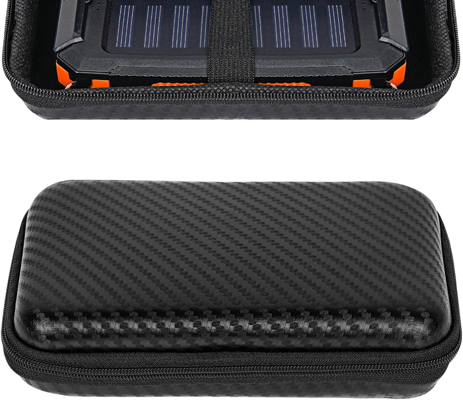 TOCCOOL Portable Solar Charger Storage Box, Hard Travel Case, Compatible with Various Solar Power Banks (Black)