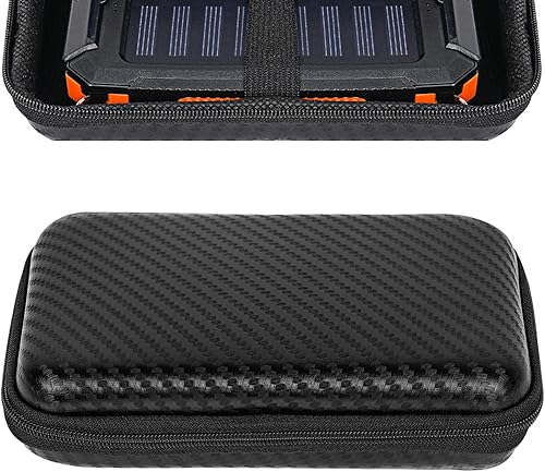 Estuche de transporte para banco de energía solar, caja de almacenamiento de viaje dura portátil para cargadores solares, compatible con Rasbes