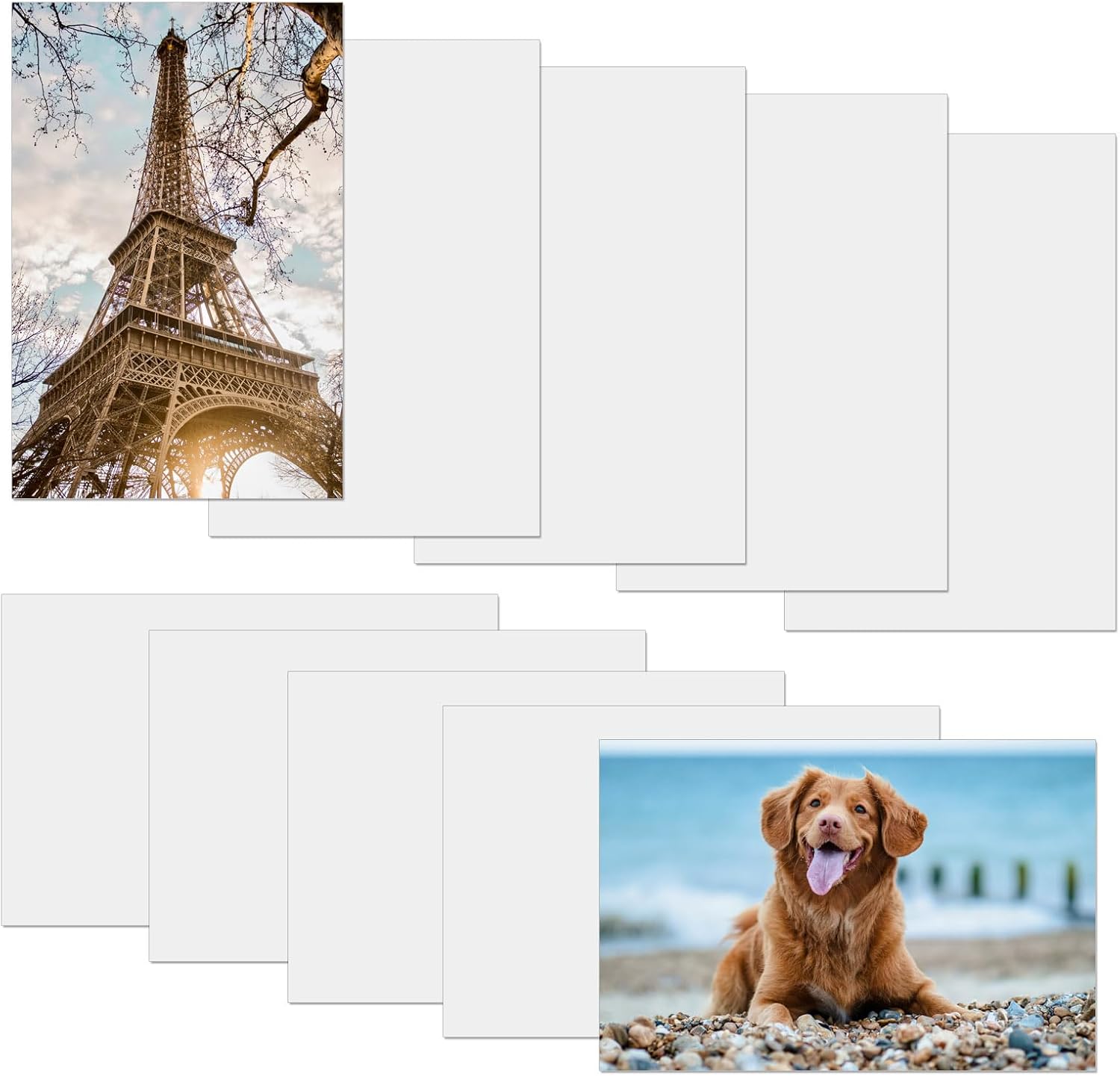10 Pcs Sublimation Metal Photo Blanks 12"x18", Large Aluminum Sublimation Metal Sign Blanks, 0.45mm Thick Aluminum Sheet Blank for DIY, Frame, Gifts, Wall Art, Home Decor
