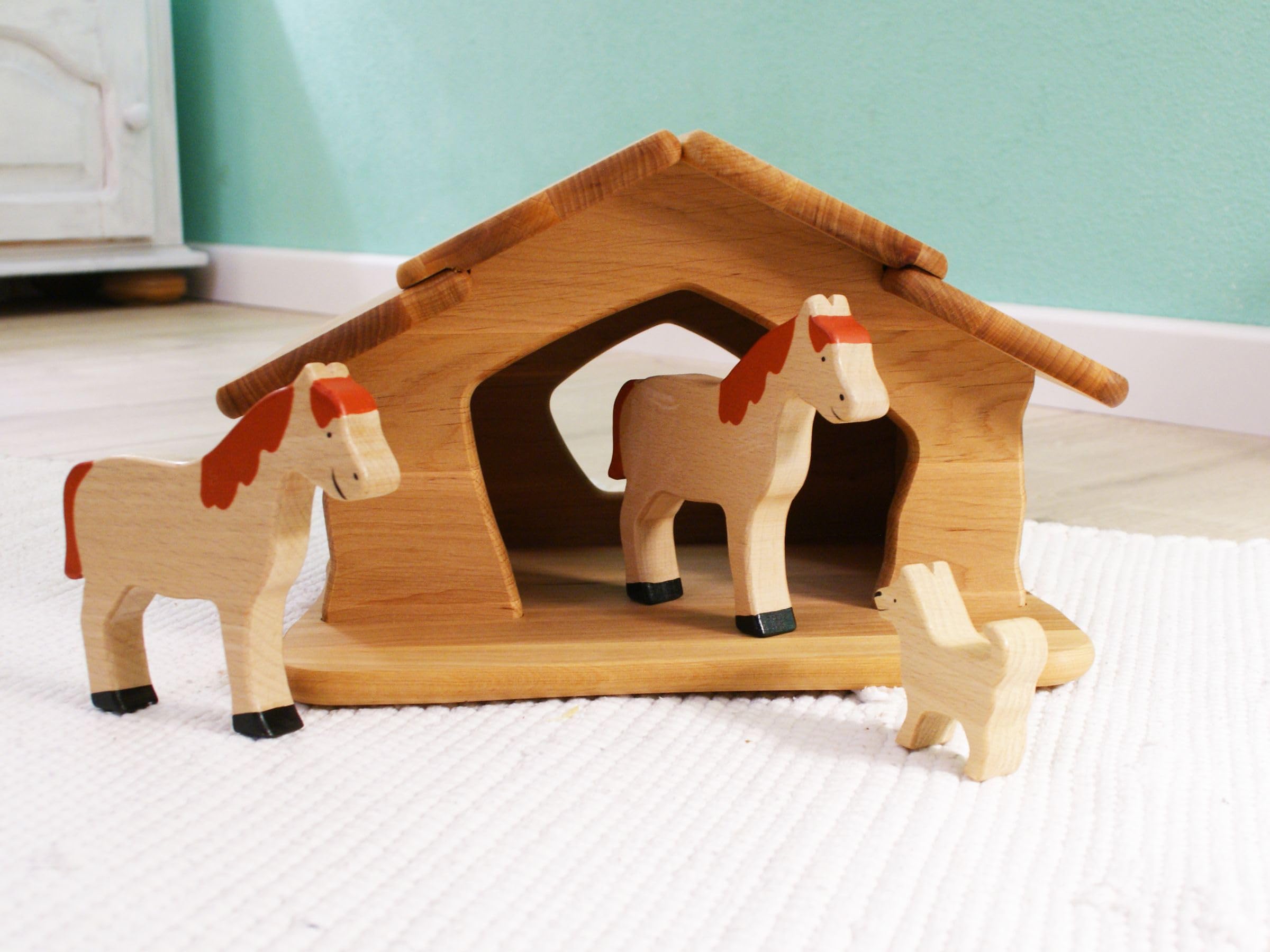 Drewart Krippe Holzstall Holzhaus Bauernhof Stall Spielhaus 935-4046