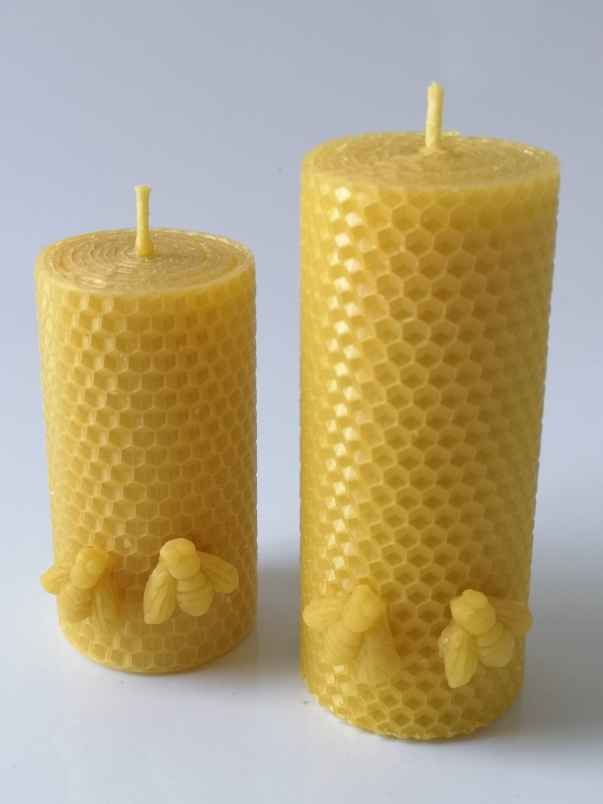 2 x Beeswax Candles. Handmade Natural Beeswax Product. Gift Ideas: Christmas, Wedding, Birthday. Home Decoration Eco Friendly
