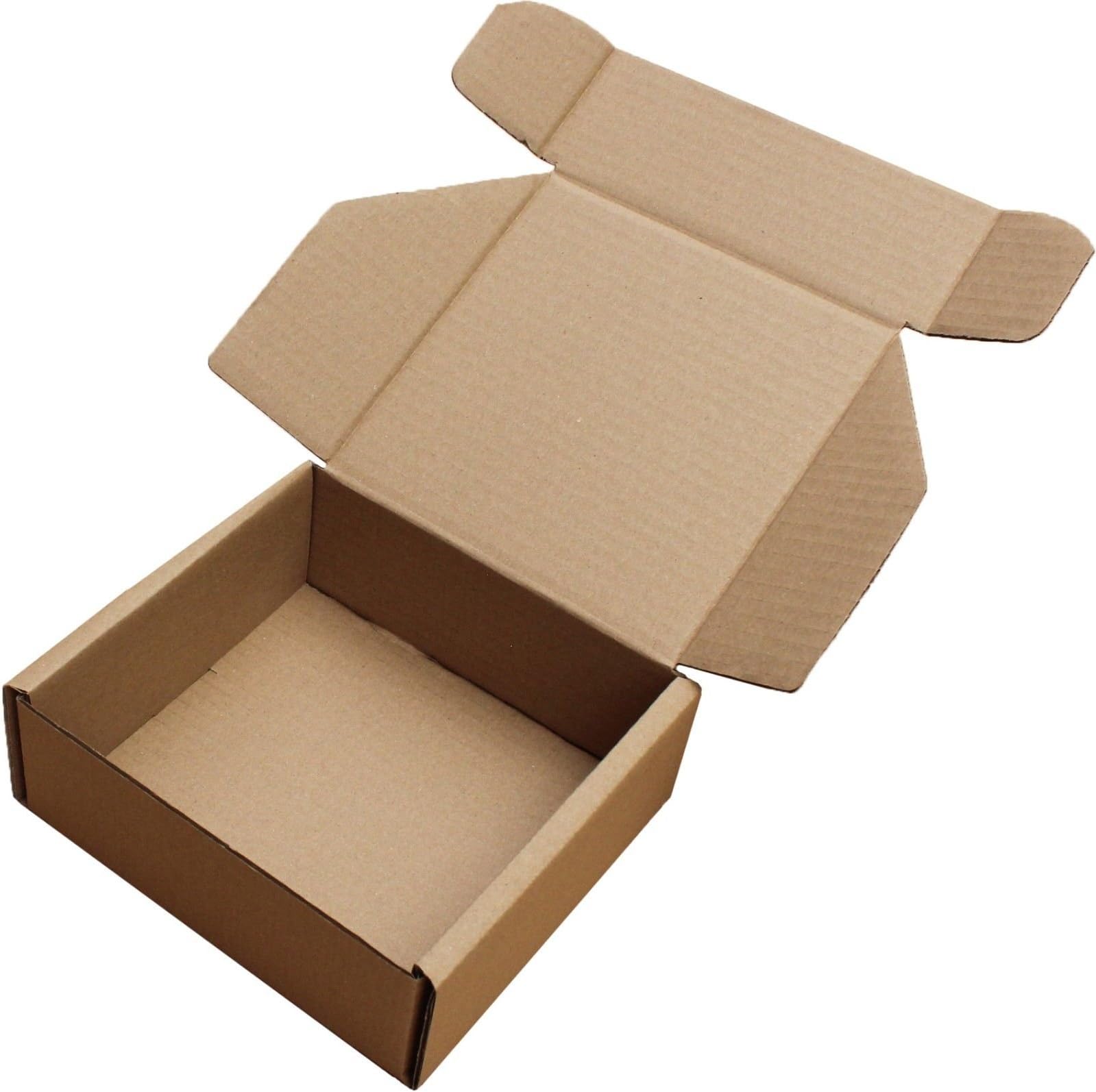 MEG4TEC 20 x Shipping Storage Boxes 6" x 6" x 2.5" Cardboard Postal MAILING Gift Small Parcel Box