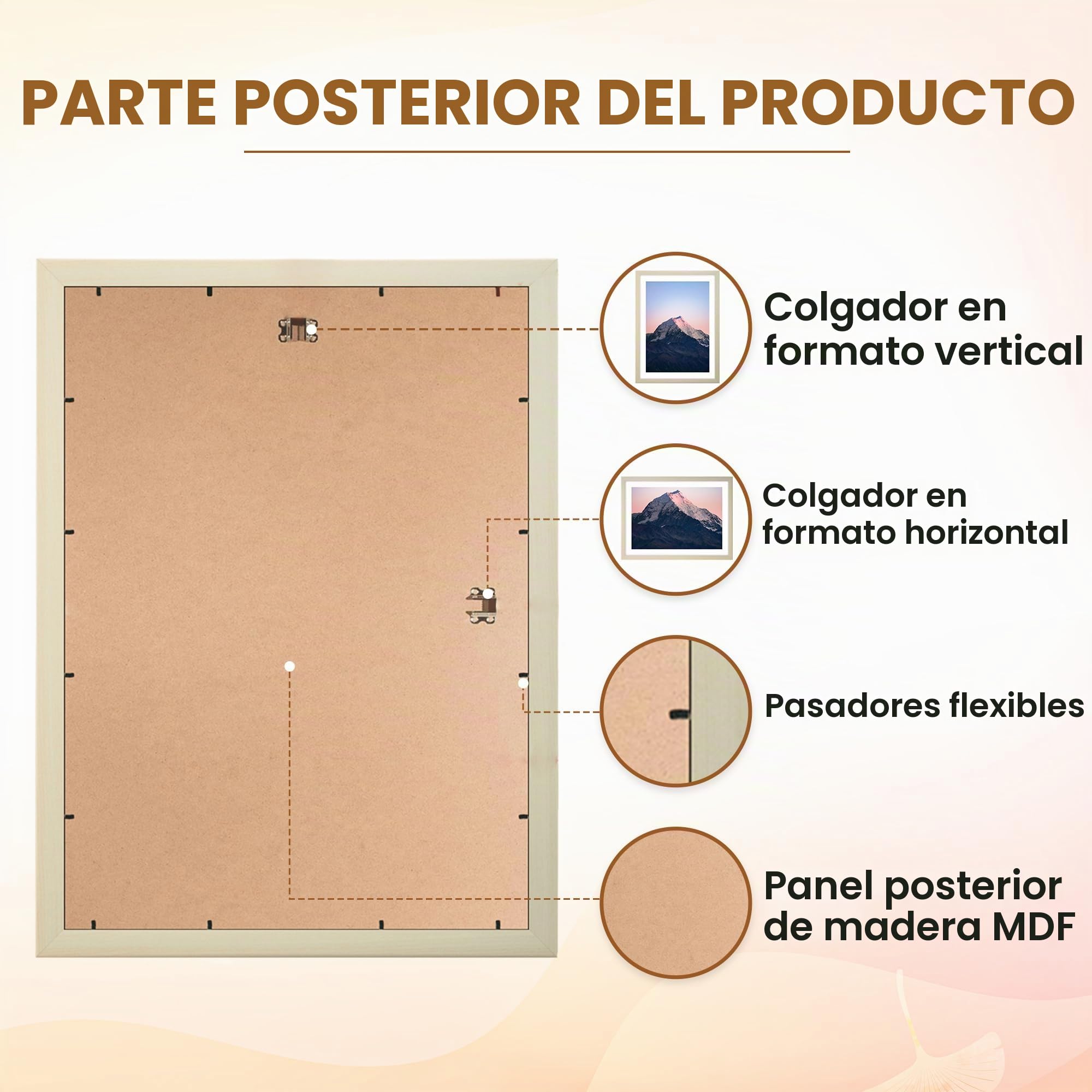 FRAMO Marco de fotos en madera 65 x 65 cm (Dimensión de la imagen) cuadrado de Pino Negro | Tamaño seleccionable | Pósters | Puzzle | Collage | A medida | personalizados