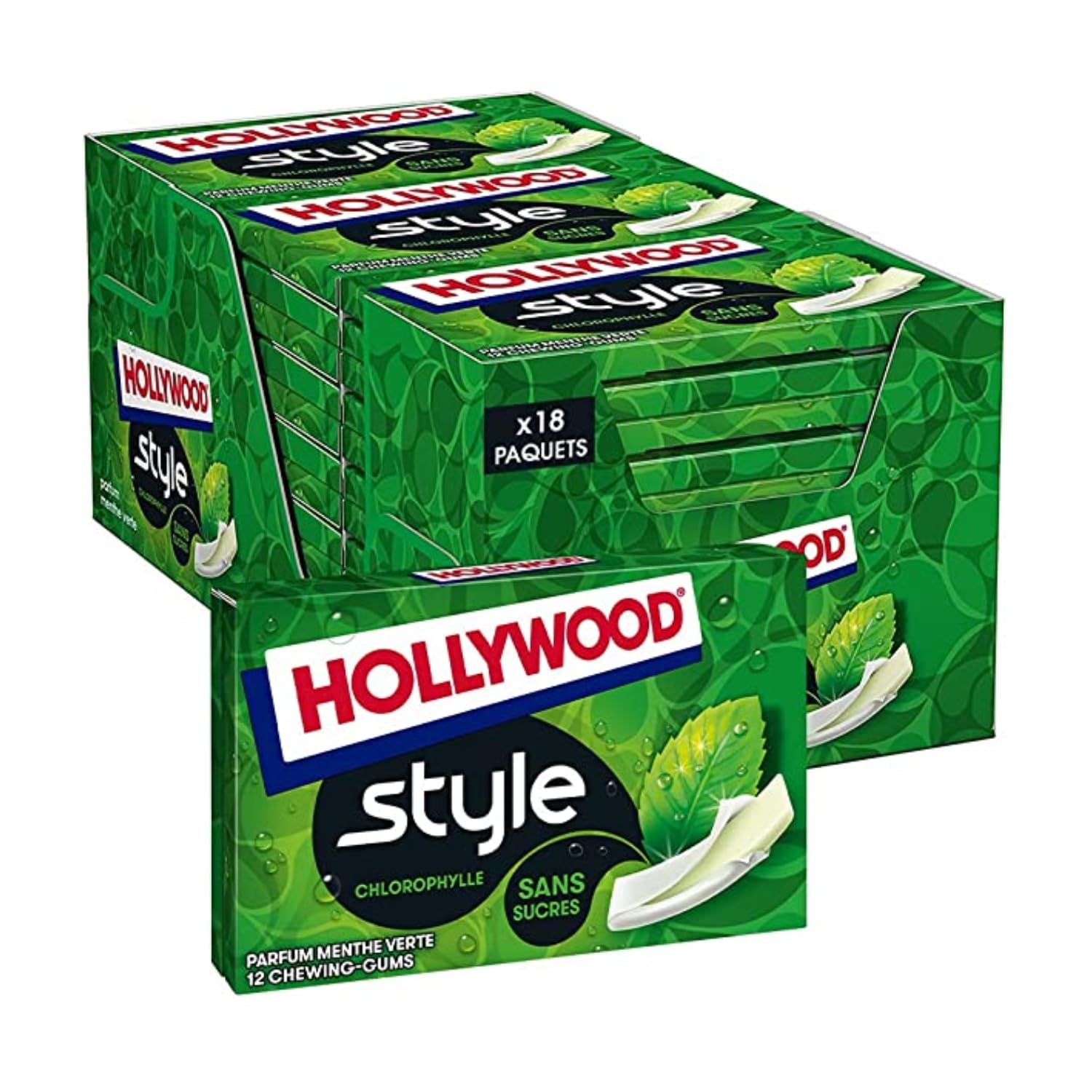 Gomma da masticare menta senza zucchero HOLLYWOOD - 18 pezzi