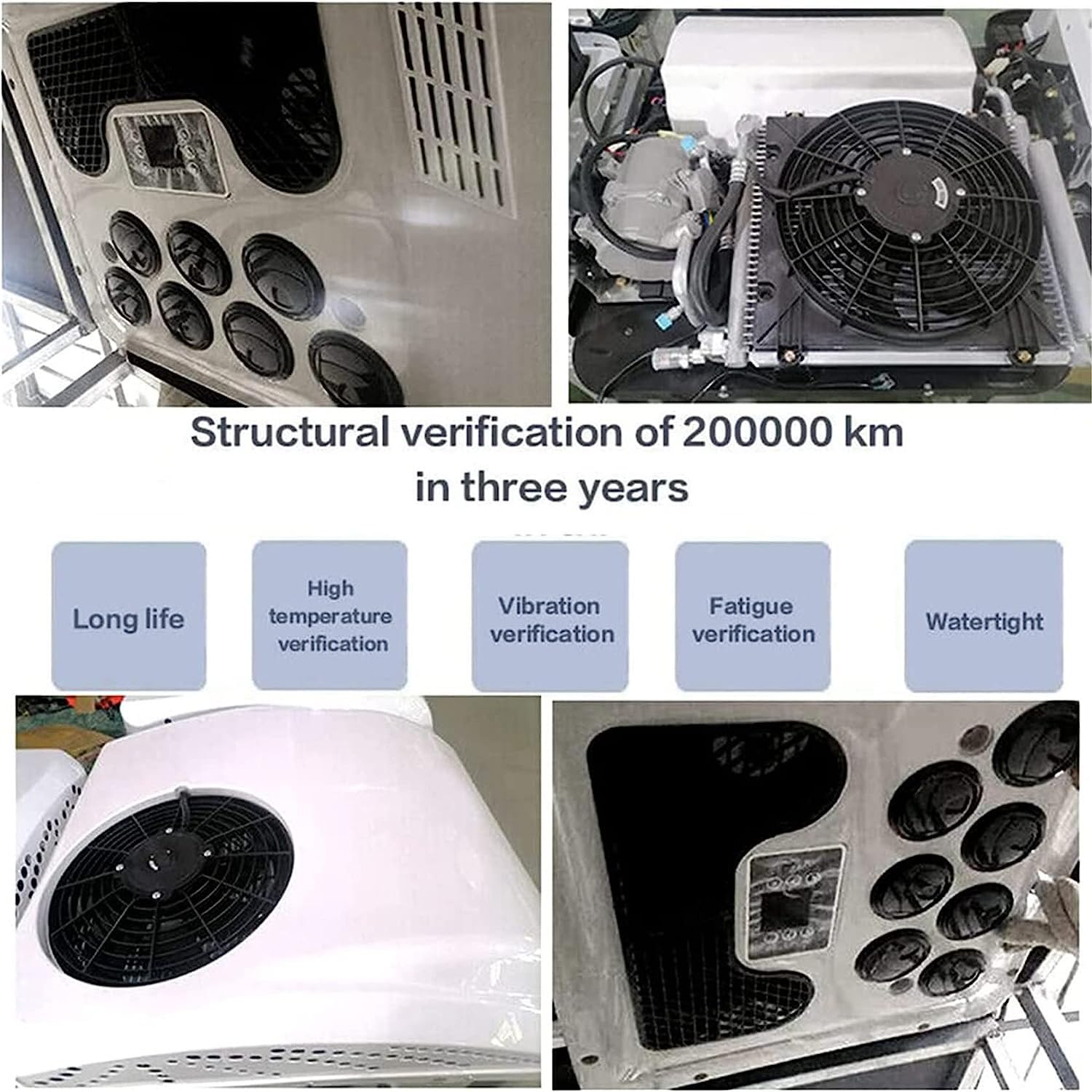 Aire Acondicionado de Techo para Camión con Función Fría y Caliente 2 en 1 | Aire Acondicionado Eléctrico Universal para Autocaravanas,Caravanas y Vehículos Recreativos 220V