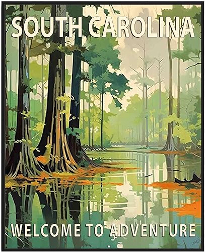 Miniatura 44 de Póster artístico de Tennessee, decoración artística de paisaje retro de Estados Unidos, pintura de montaña y paisaje de aventura para dormitorio,