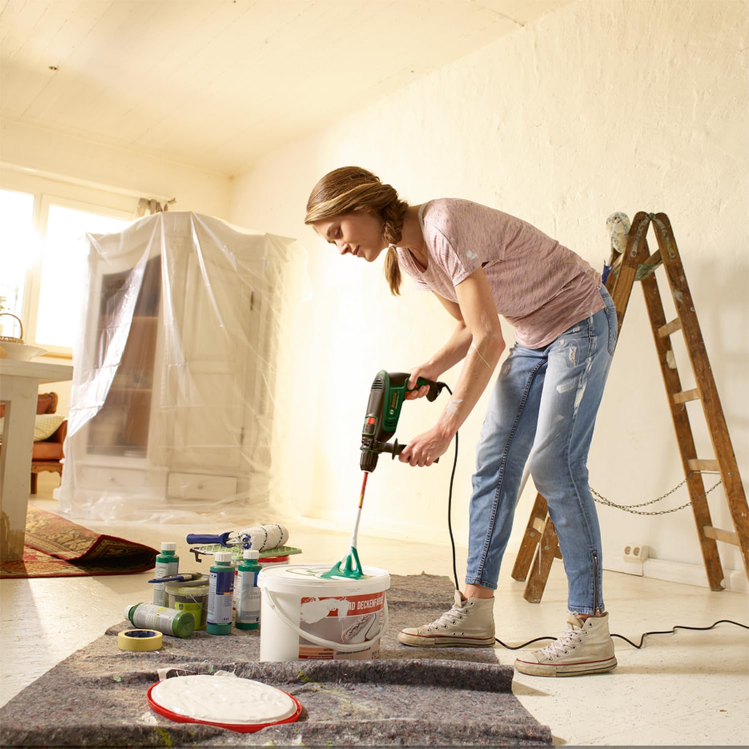 Bosch Perceuse à percussion réseau UniversalImpact 730 (perçage de précision dans la maçonnerie, le bois et l'acier, moteur 730 W, valise)