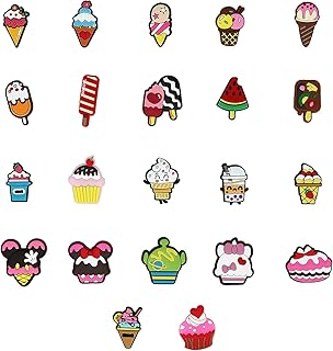 croc charms for boys girls 22PCS Sweet ice cream crocs charms Croc Charms Decoration Party Gifts croc jibbets for kids cro...