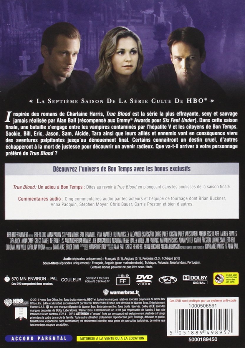 True Blood (Complete Season 7) - 4-DVD Box Set [ NON-USA FORMAT, PAL, Reg.2 Import - France ]
