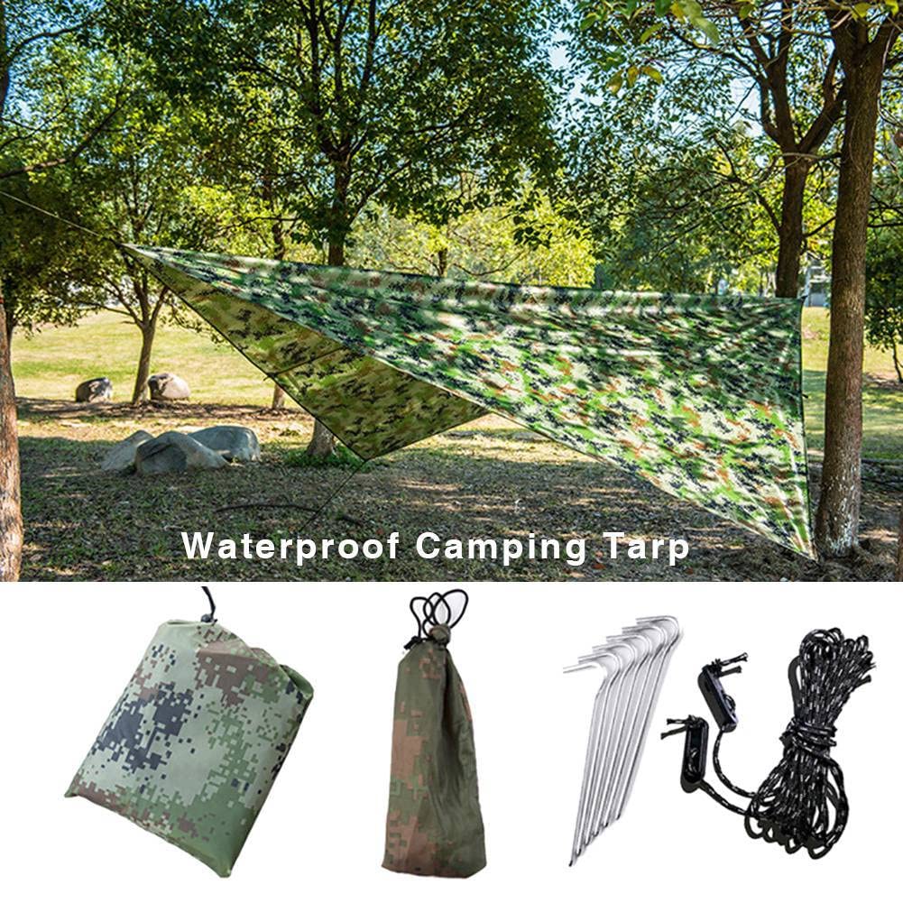 Telo antipioggia per amaca da campeggio | Teli per tenda da campeggio leggeri - Telo antipioggia per amaca da campeggio - Attrezzatura da campeggio Must Haves W/Easy Set Up Picchetti per tenda inclusi