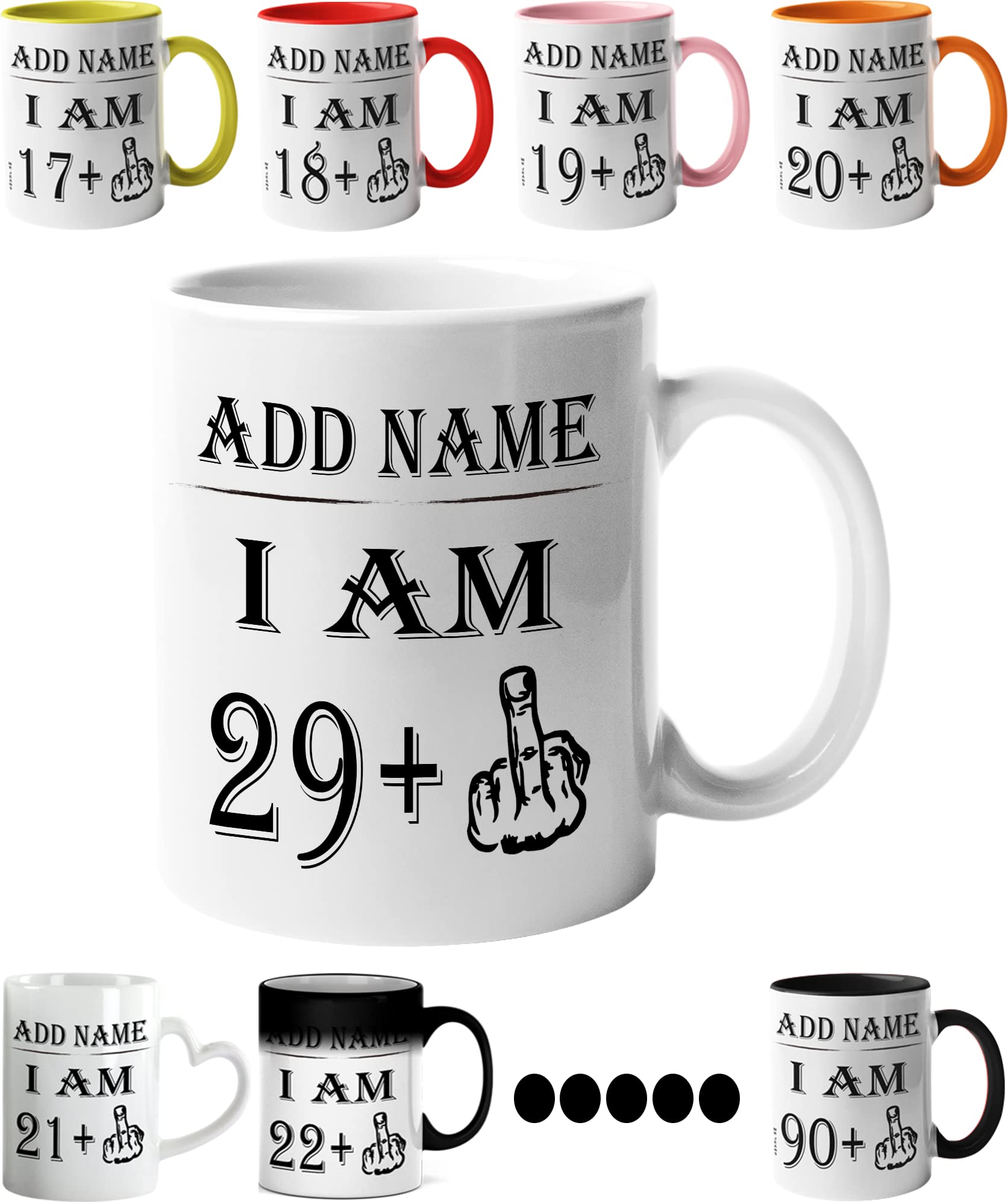 Mr Jeans LTD 30th Birthday s for Men - Personalised Mug/Cup - Add Name - I am 29 Plus one Coffee Mug Gag Party Idea as a Joke Celebration Thirty Adult Mug — image 1
