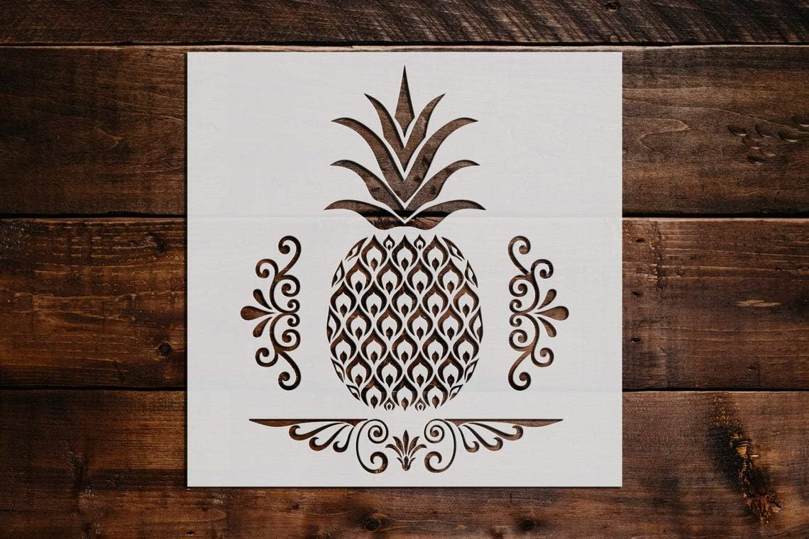 Pineapple Stencil DIY Reusable Craft and Painting Wall Stencils - 365 (8x8)