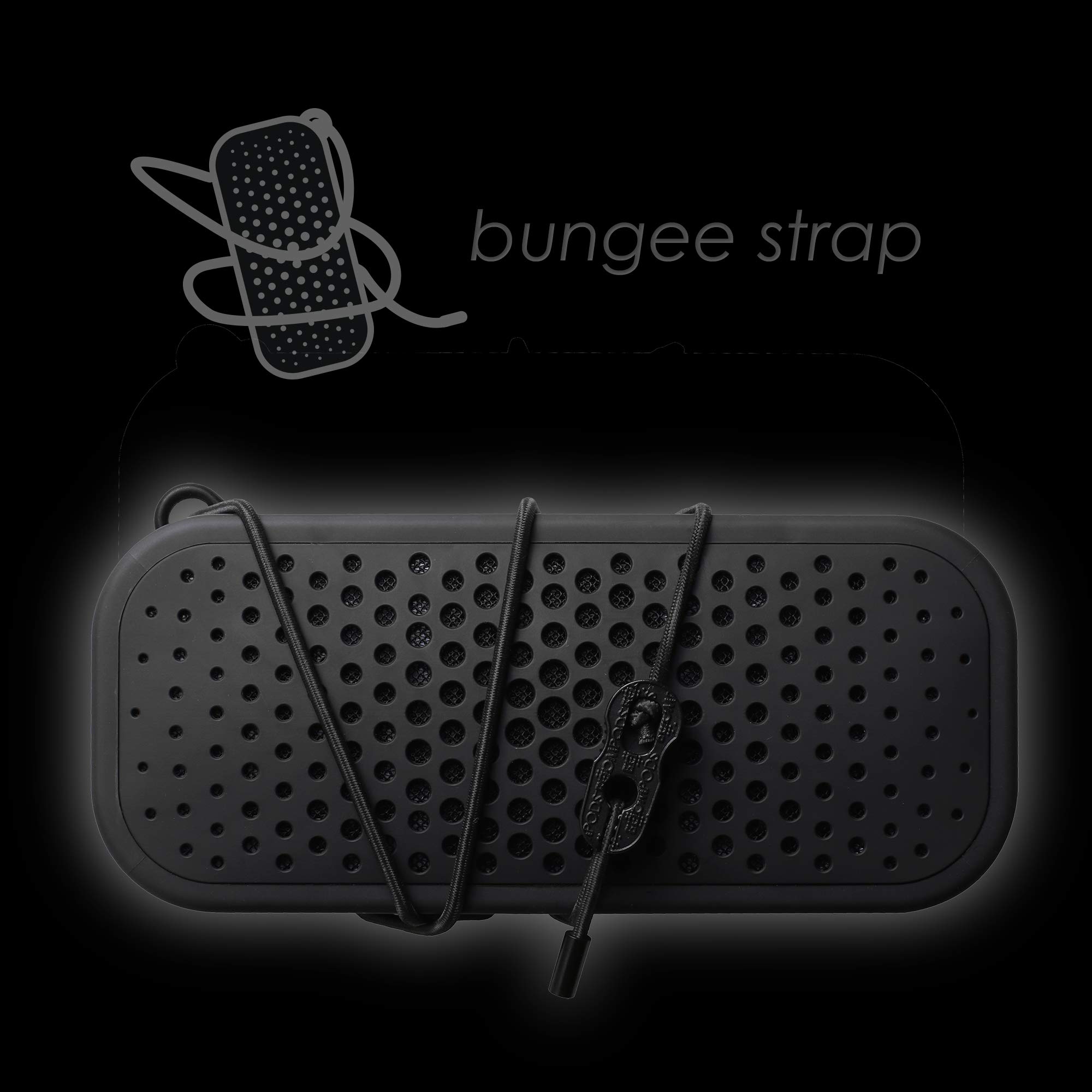 Boompods Blockblaster Cassa Bluetooth Portatile - Amplificatore Bluetooth Potente 36W con Powerbank, Impermeabile IPX7, 12 Ore di Autonomia e Microfono, Per Esterni, Viaggi e Feste - Nero