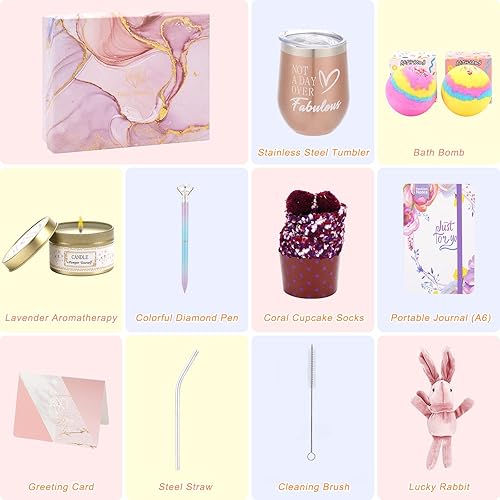 Miniatura 2 de Regalos de cumpleaños para mujeres, divertido set de regalo relajante y spa, cesta para su novia, mamá, hija, hermana, compañera de trabajo,