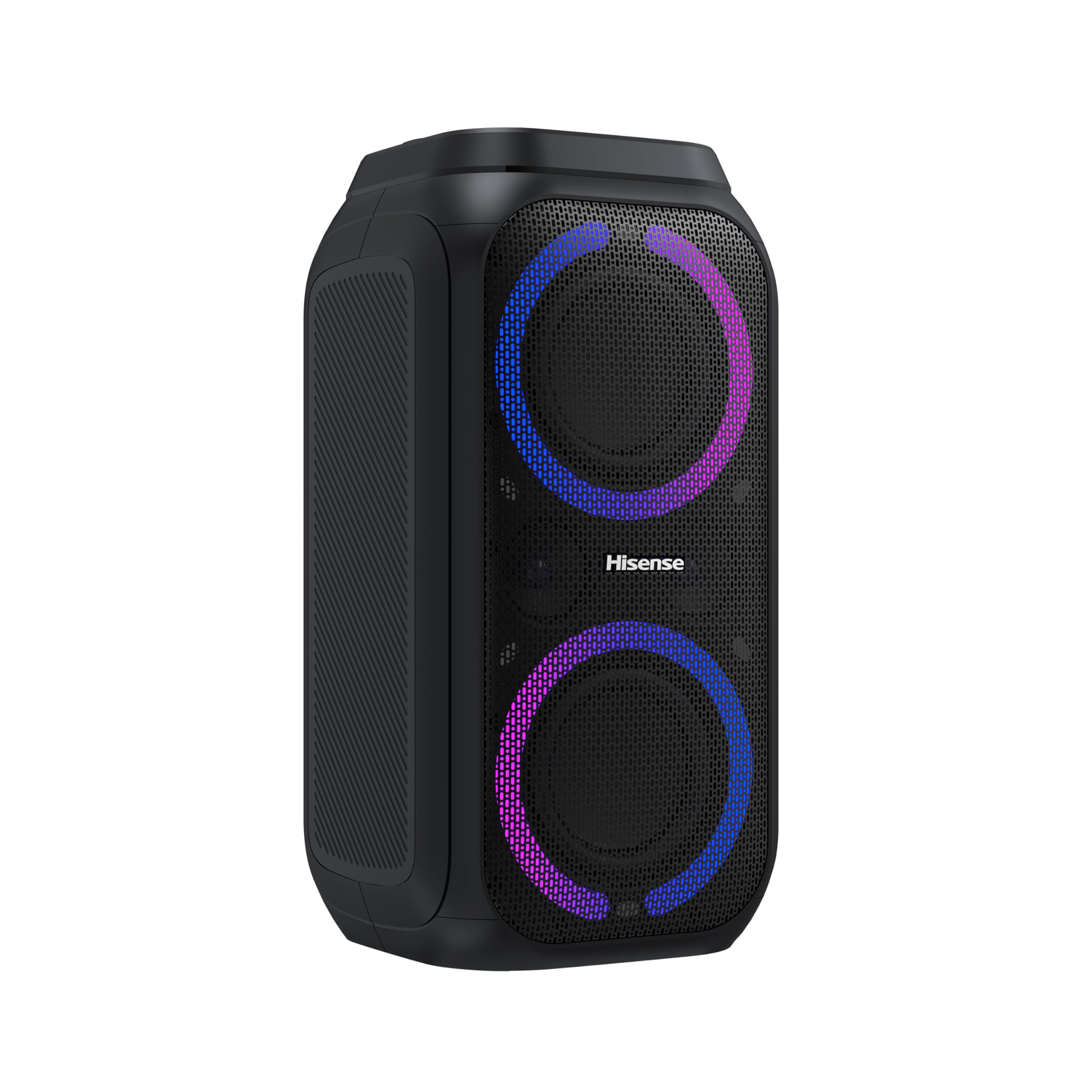 Hisense HP160 Party Rocket Portable Speaker, Karaoke Mode, 160W, 5 Light Effects, Up to 12 Hours Battery Life, Dual Mode (2 Speakers), Plug and Play, Bluetooth, AUX, USB, IPX4