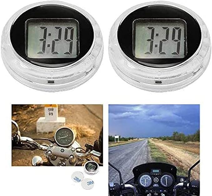 Fornorm Mini Digital Clock Motorcycle Clock, Waterproof