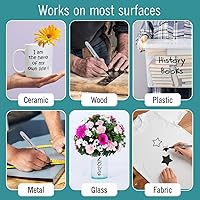 Vista 5 de EXTRIC Permanent Markers Black, 36 Count Fine Point Markers, Quick Drying, Works on Wood, Paper, Plastic, Metal and Glass, for Home, Office and