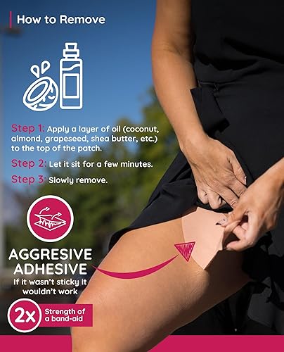 Miniatura 2 de Para muslos (como se ve en el tanque de tiburones), parches de cinta de fricción antirozaduras en los muslos, cinta de piel antirozaduras para la